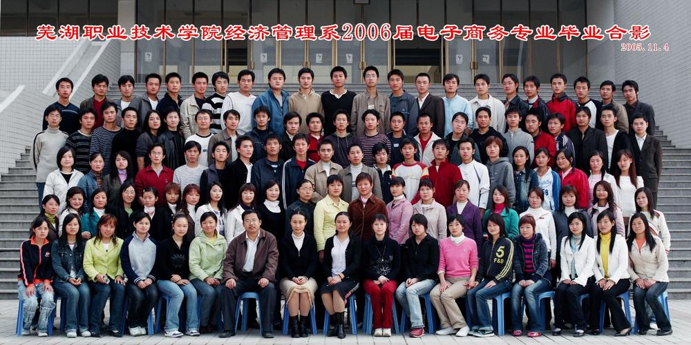 芜湖职业技术学院经济管理系2006届电子商务专业毕业合影